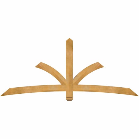 Ekena Millwork Davenport Rough Sawn Timber Gable Bracket, Western Red Cedar, 84"W x 35"H x 4"D x 4"F, 10/12 Pitch GBW084X35X0404DAV00RWR
